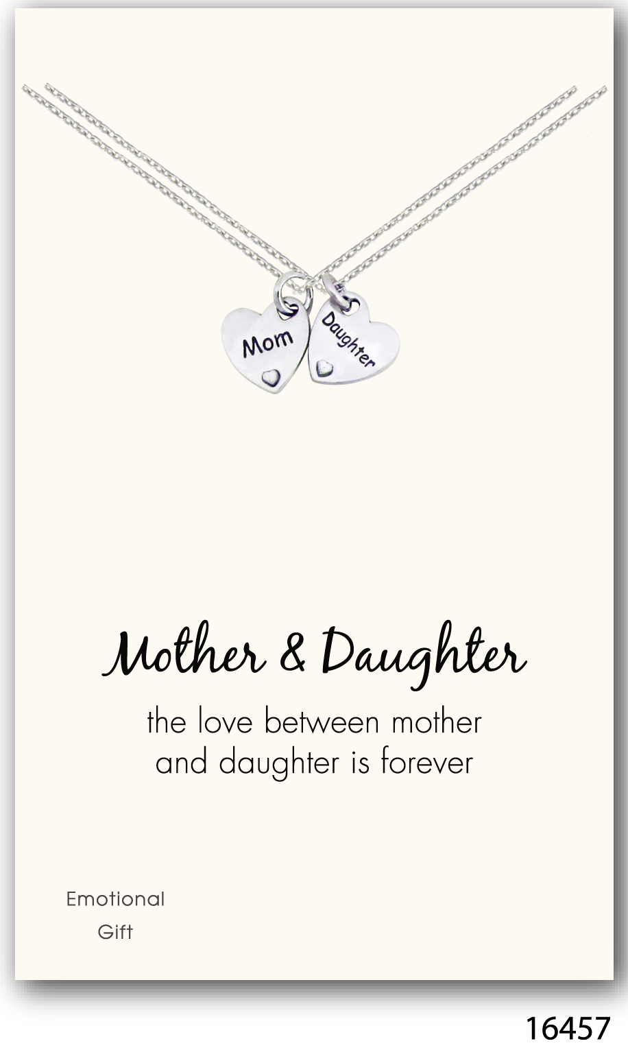 Mother\\\'s & Daughter\\\'s hearts silver pendant
